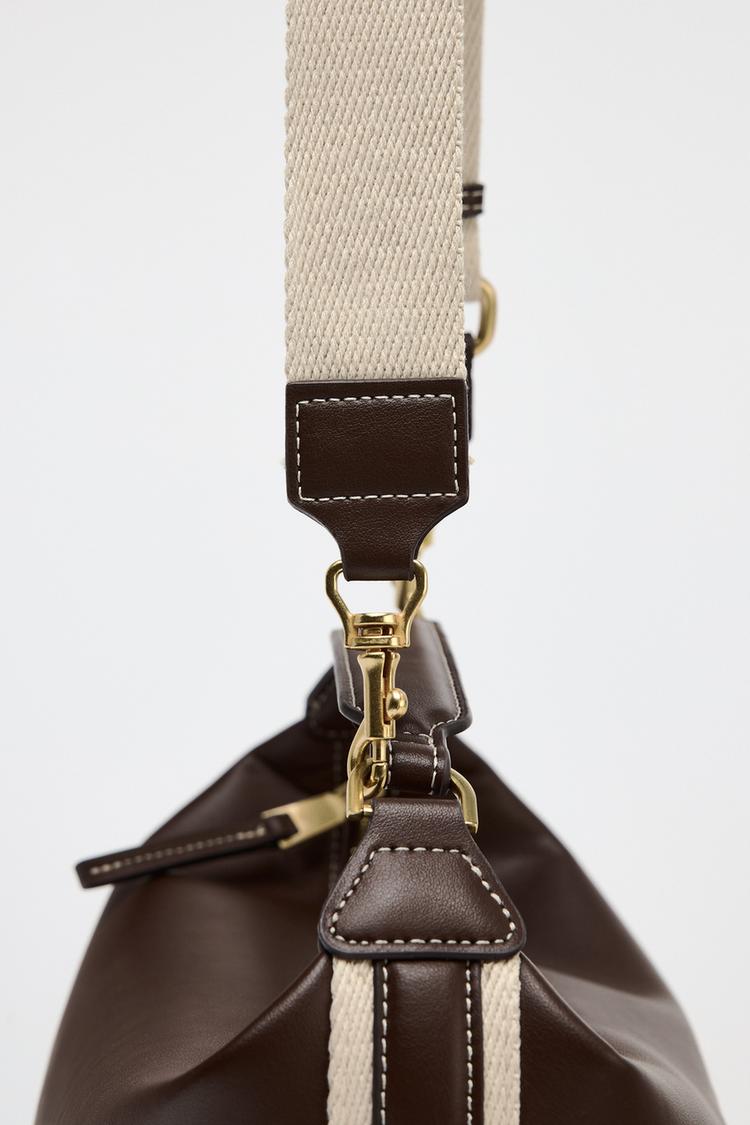 IMPORTED CROSSBODY SIDE STRIP BAG