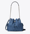 CHARLIE QUILTED DENIM DRAWSTRING SHOULDER BAG (Copy)