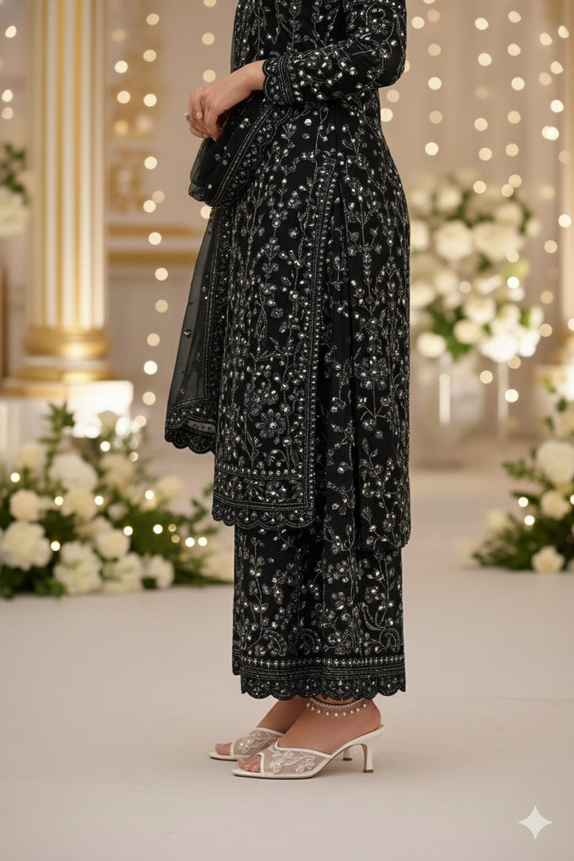 ZARA MESH PEARL SANDALS