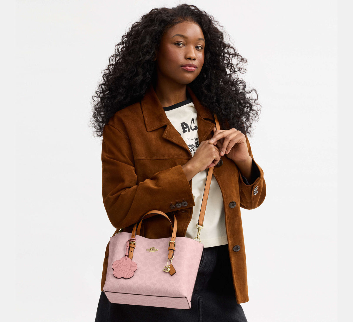 Mollie Tote Bag 25 In Signature Canvas With Charms