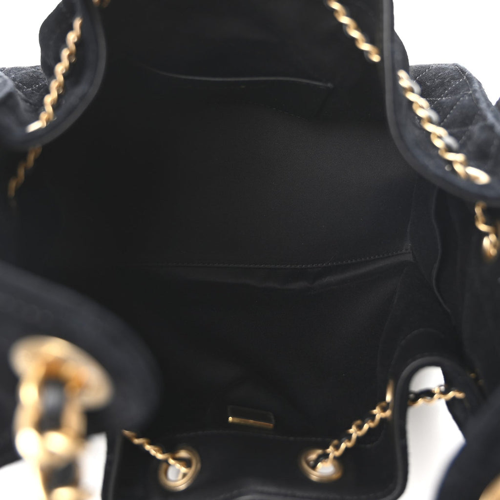 Suede Quilted Small Chanel 25 Handbag