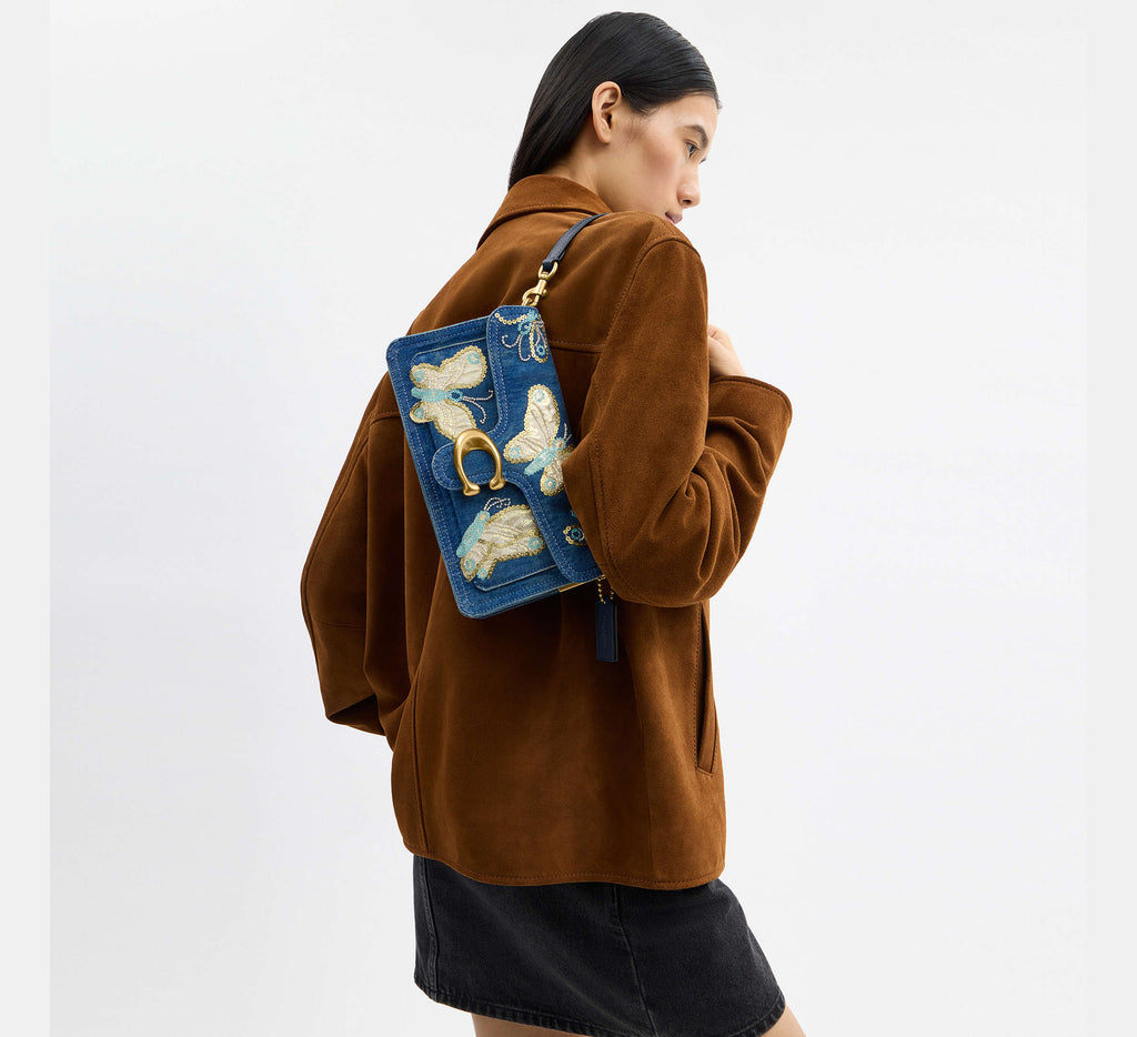 Tabby Shoulder Bag 26 With Butterfly Embellishment
