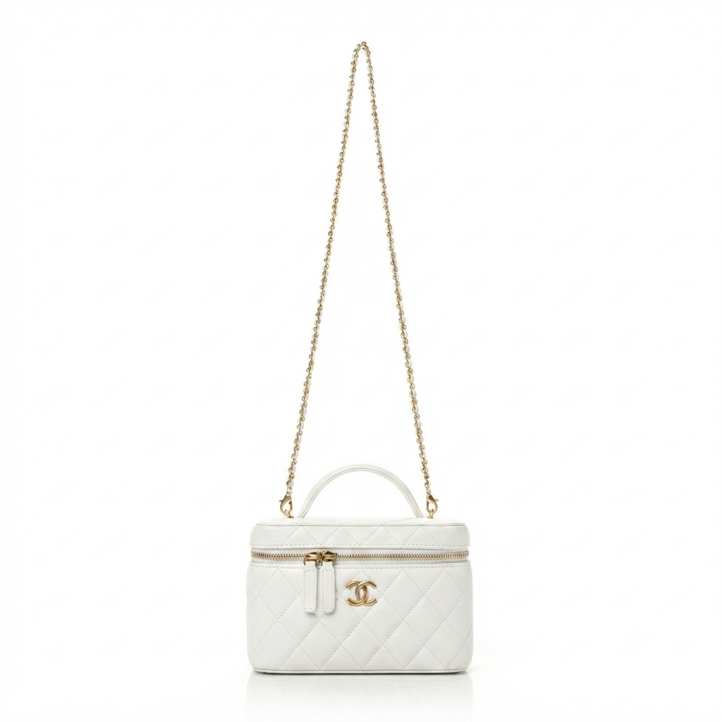 Top Handle Long Vanity Case with Chain