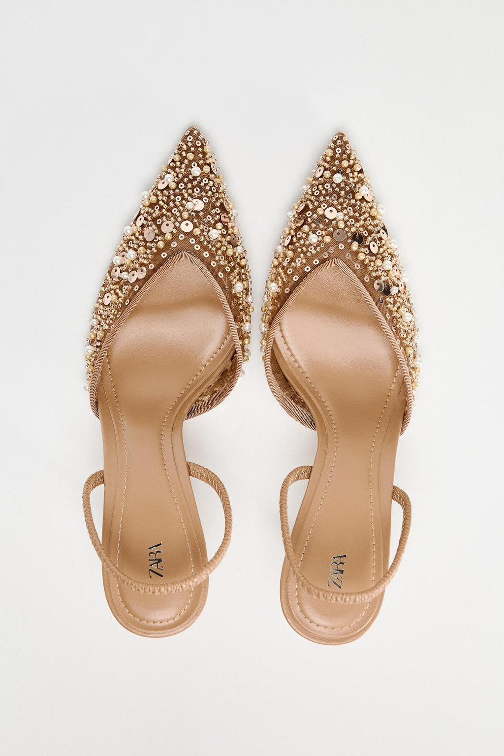 IMPORTED MESH AND BEADED HEELS