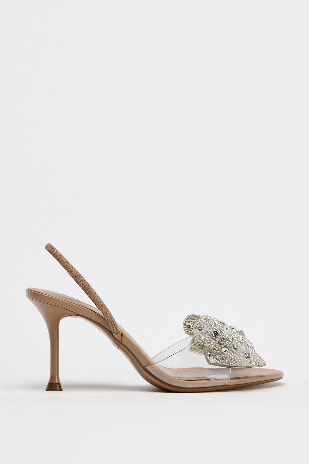 IMPORTED HEELS WITH SHINNY BOW