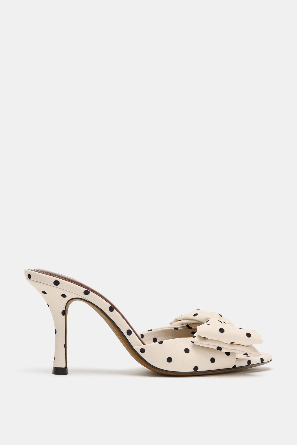 POLKA DOT PRINT SANDALS WITH BOW