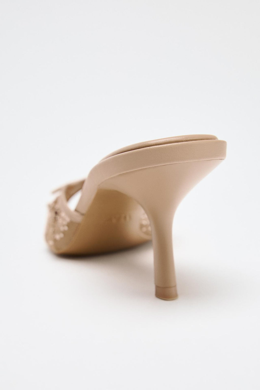 IMPORTED MESH RHINESTONE HEELS