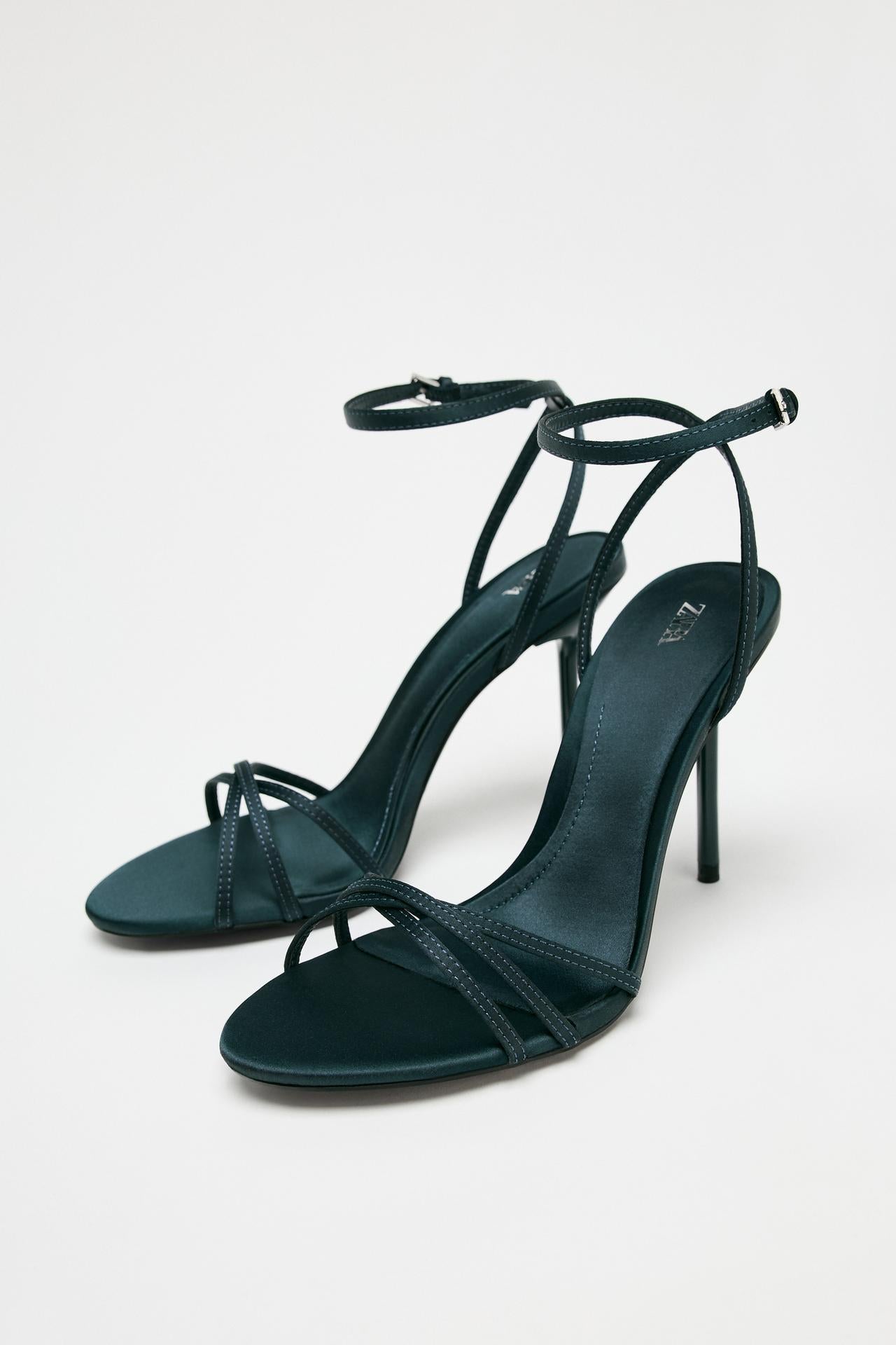 IMPORTED SATIN DEEP BLUE HEELS