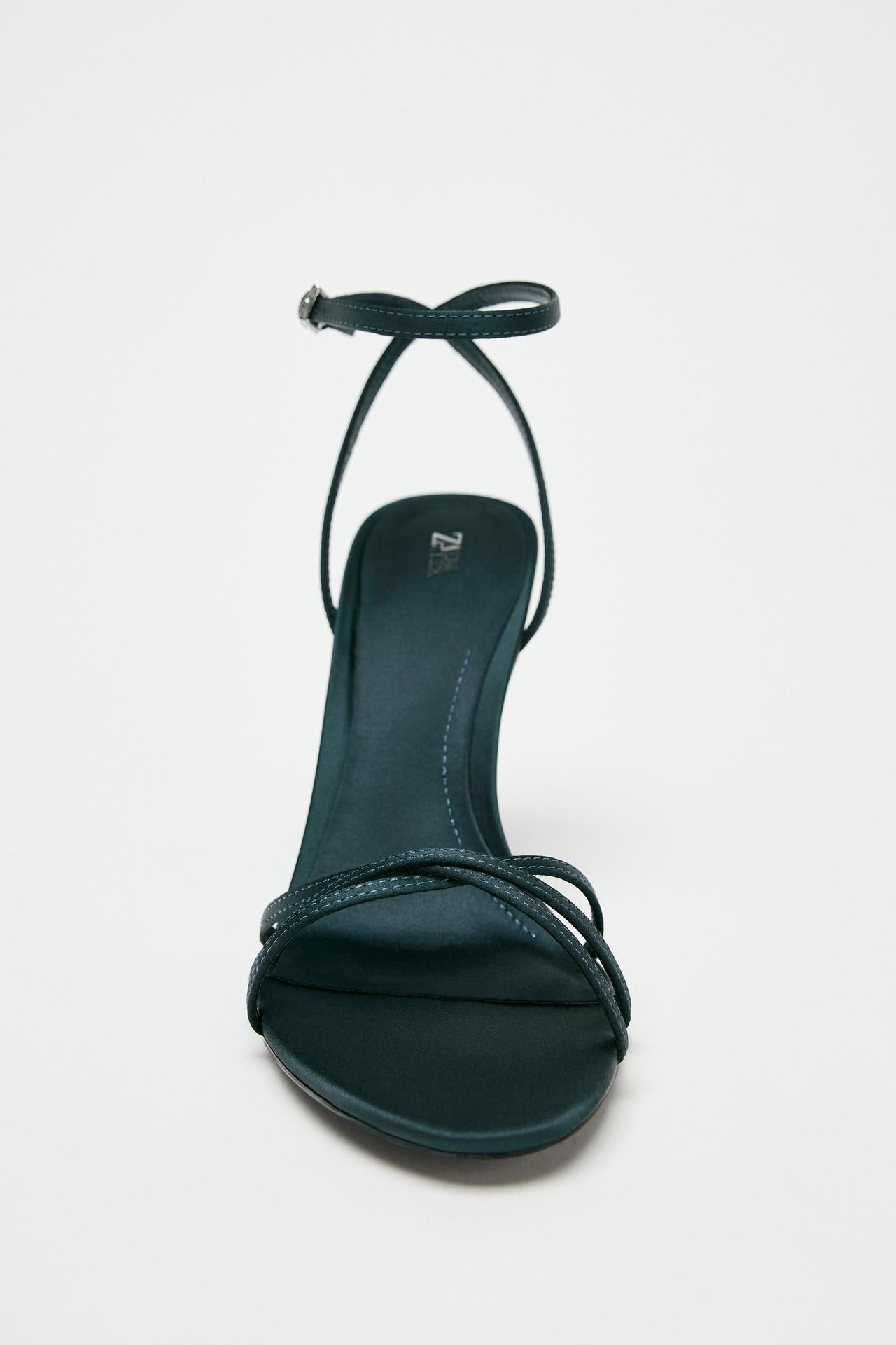 IMPORTED SATIN DEEP BLUE HEELS