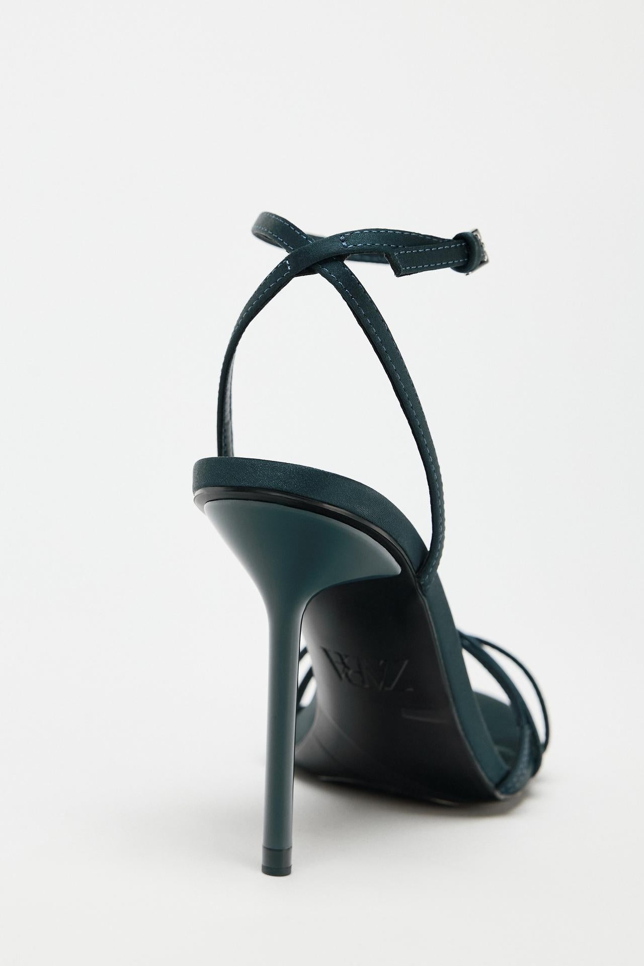 IMPORTED SATIN DEEP BLUE HEELS