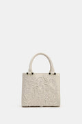 SATIN-EFFECT PEARL HANDBAG