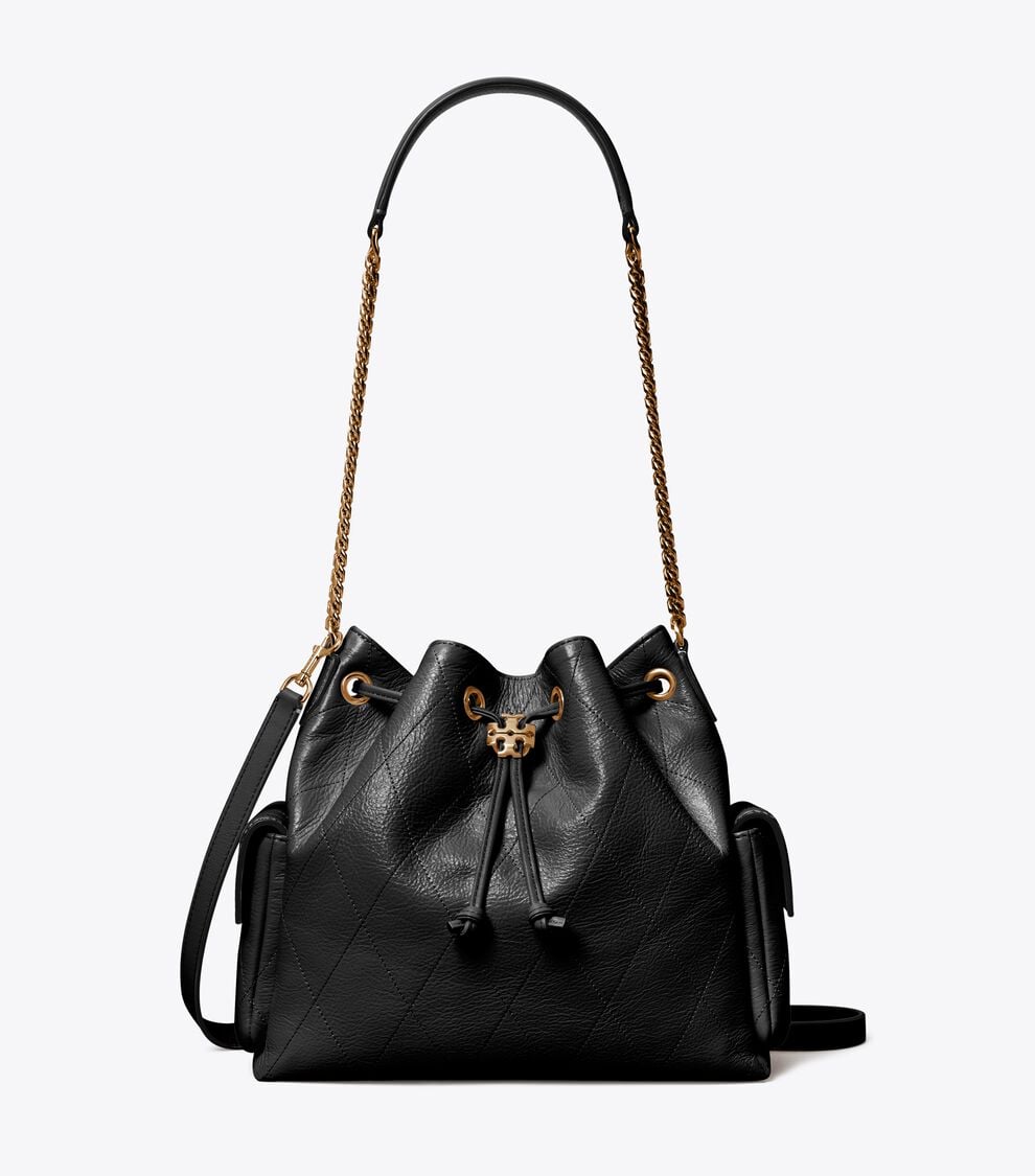 CHARLIE QUILTED DRAWSTRING SHOULDER BAG