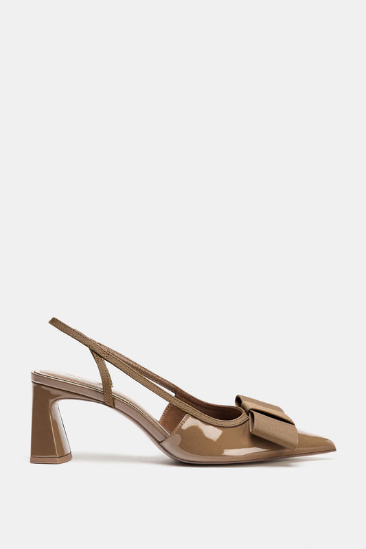 ZARA BOW SLINGBACK HEELS