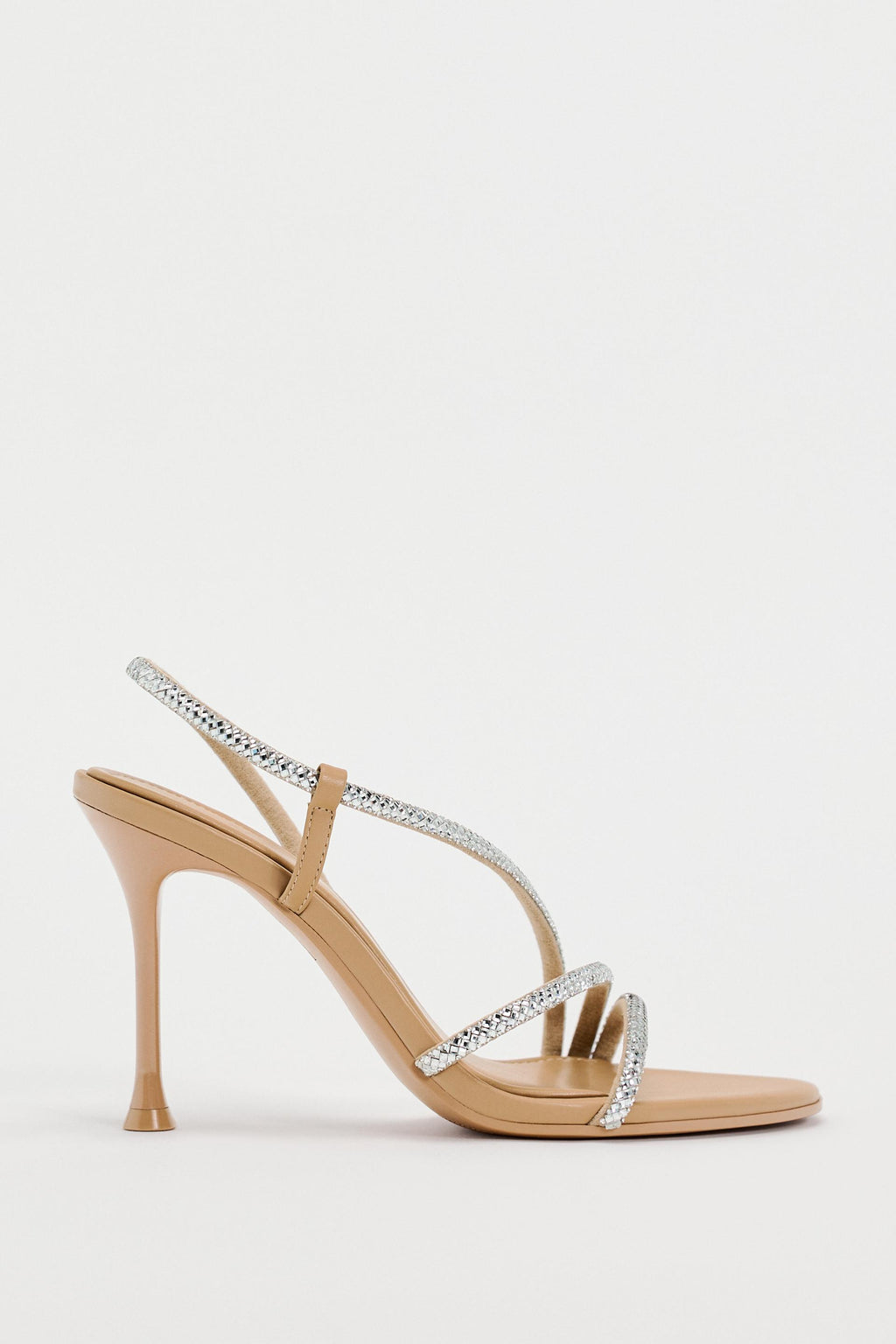 GLITTER STRAP HEEL SANDALS