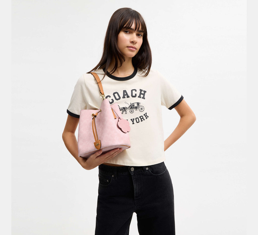 Rowan Bucket Bag In Signature Canvas With Charms