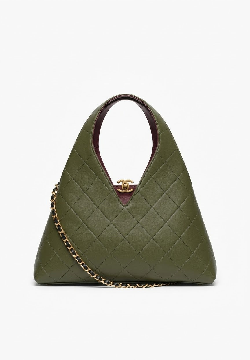 Shopping Bag Calfskin with gold chain