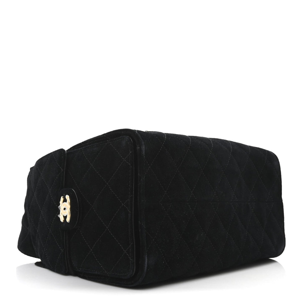Suede Quilted Small Chanel 25 Handbag