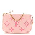 LOUIS VUITTON Empreinte Monogram Giant Mini Pochette Accessories pink
