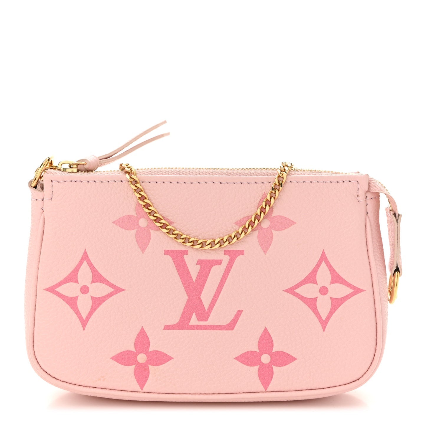 LOUIS VUITTON Empreinte Monogram Giant Mini Pochette Accessories pink