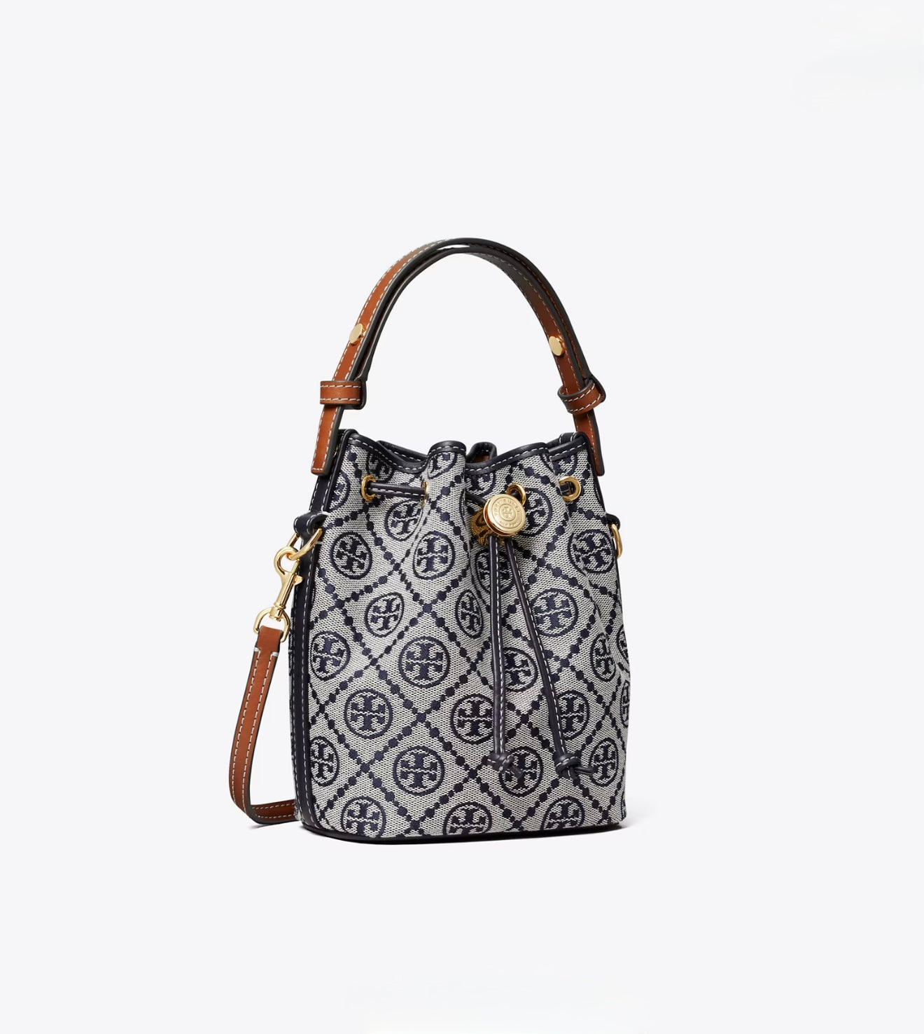T MONOGRAM BUCKET BAG