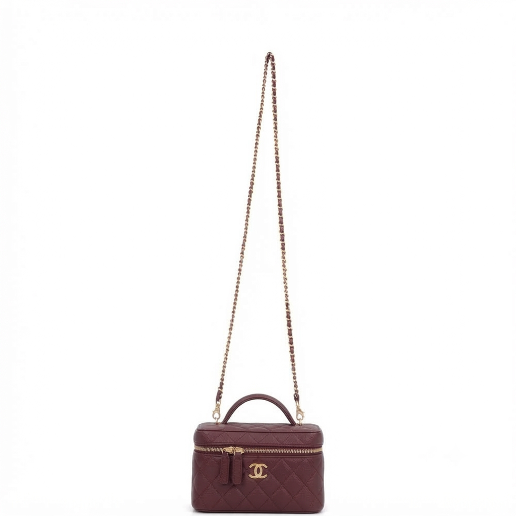 Top Handle Long Vanity Case with Chain