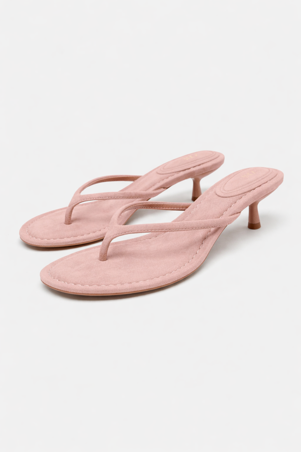 SPLIT SUEDE HEELED SANDALs