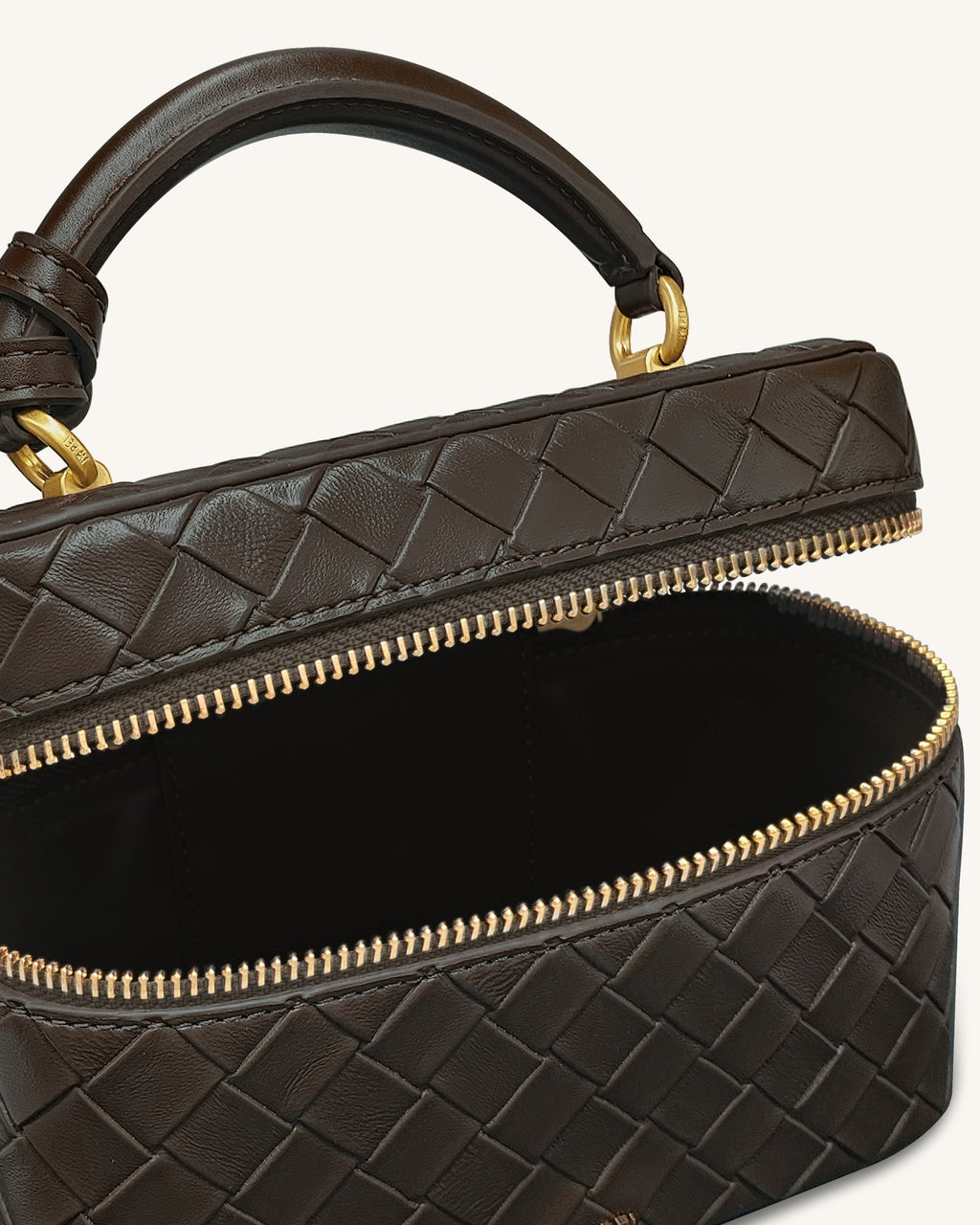 Cleo Woven Texture Box Shape Top Handle Bag