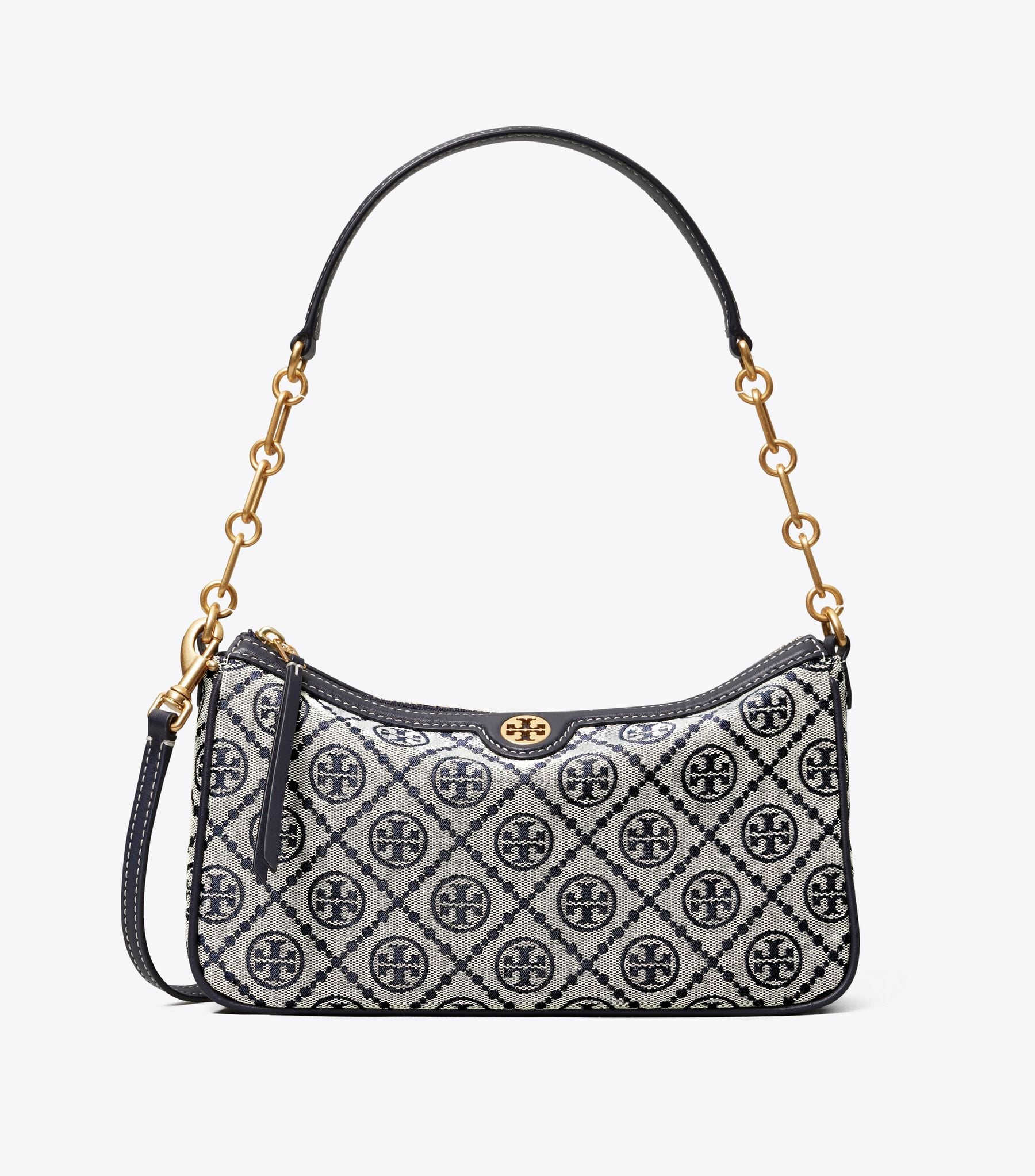 T MONOGRAM JACQUARD STUDIO BAG