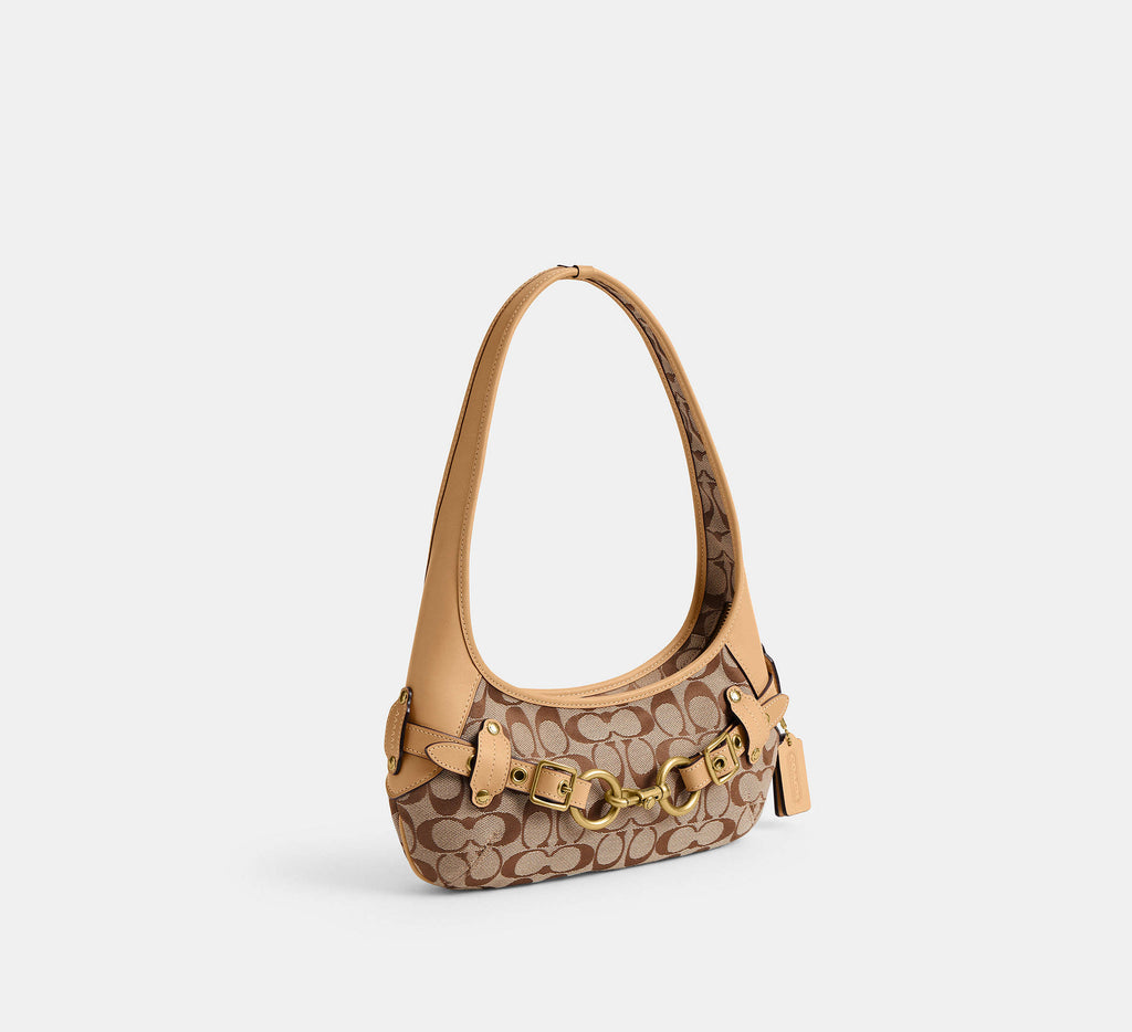 Belted Ergo Shoulder Bag 26 In Signature Jacquard
