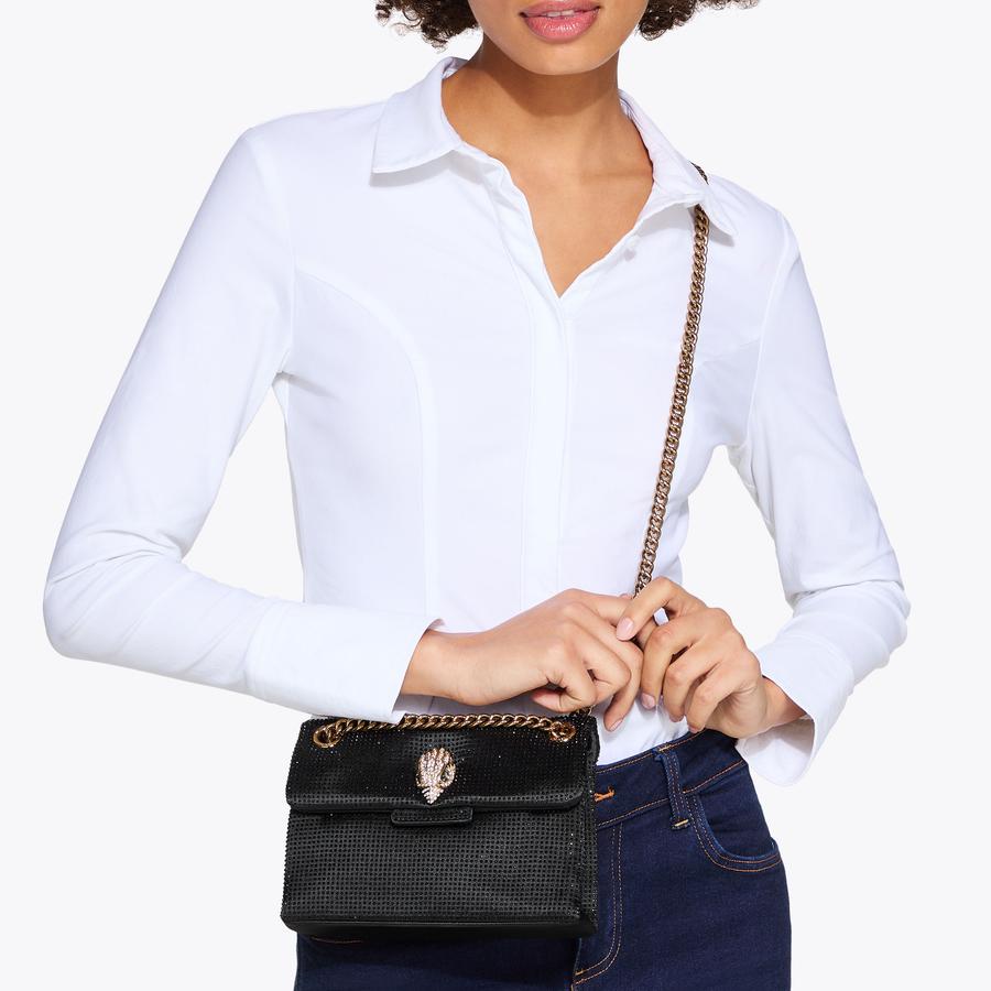 MINI KENSINGTON BLACK CRYSTAL BAG