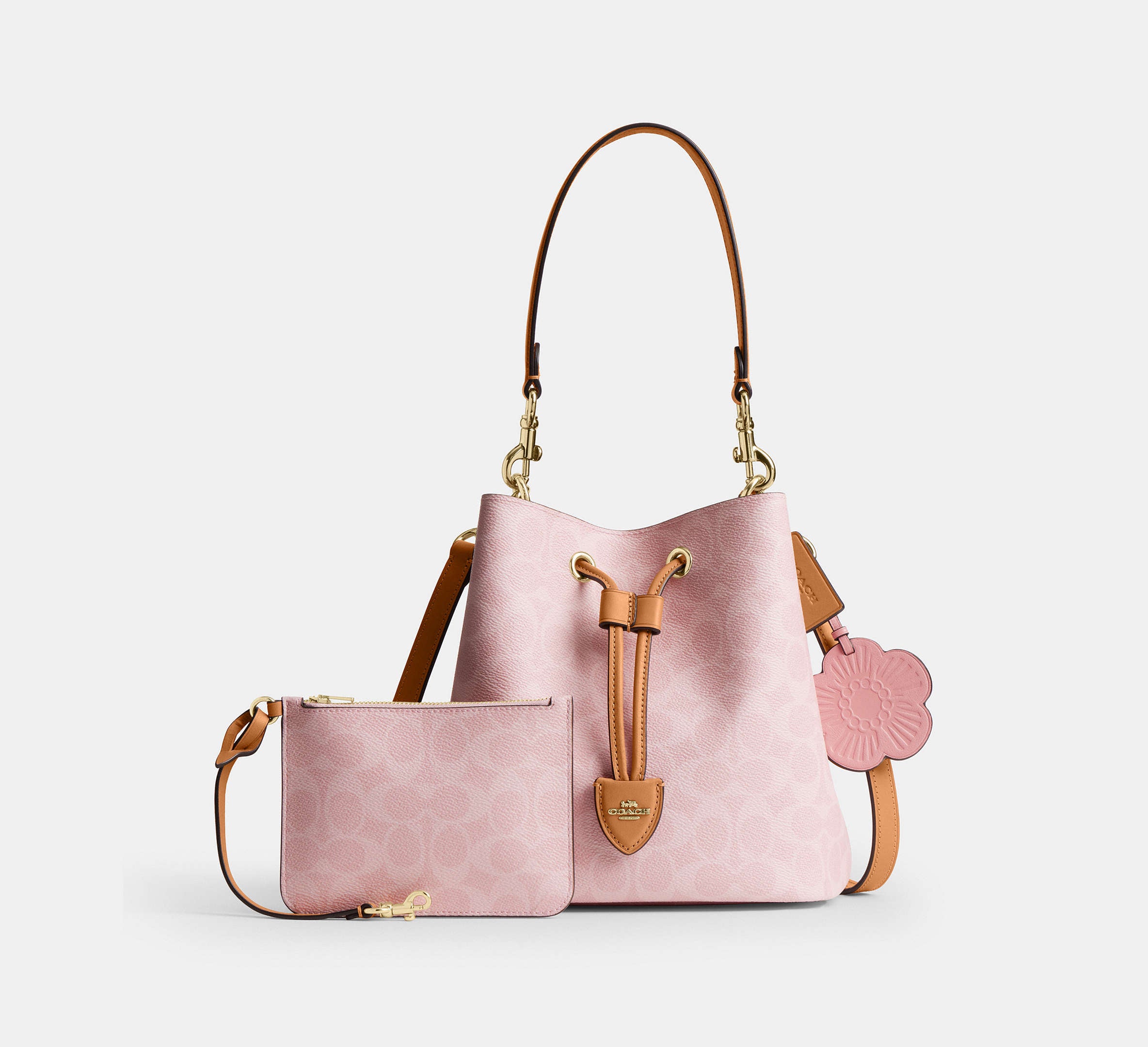 Rowan Bucket Bag In Signature Canvas With Charms