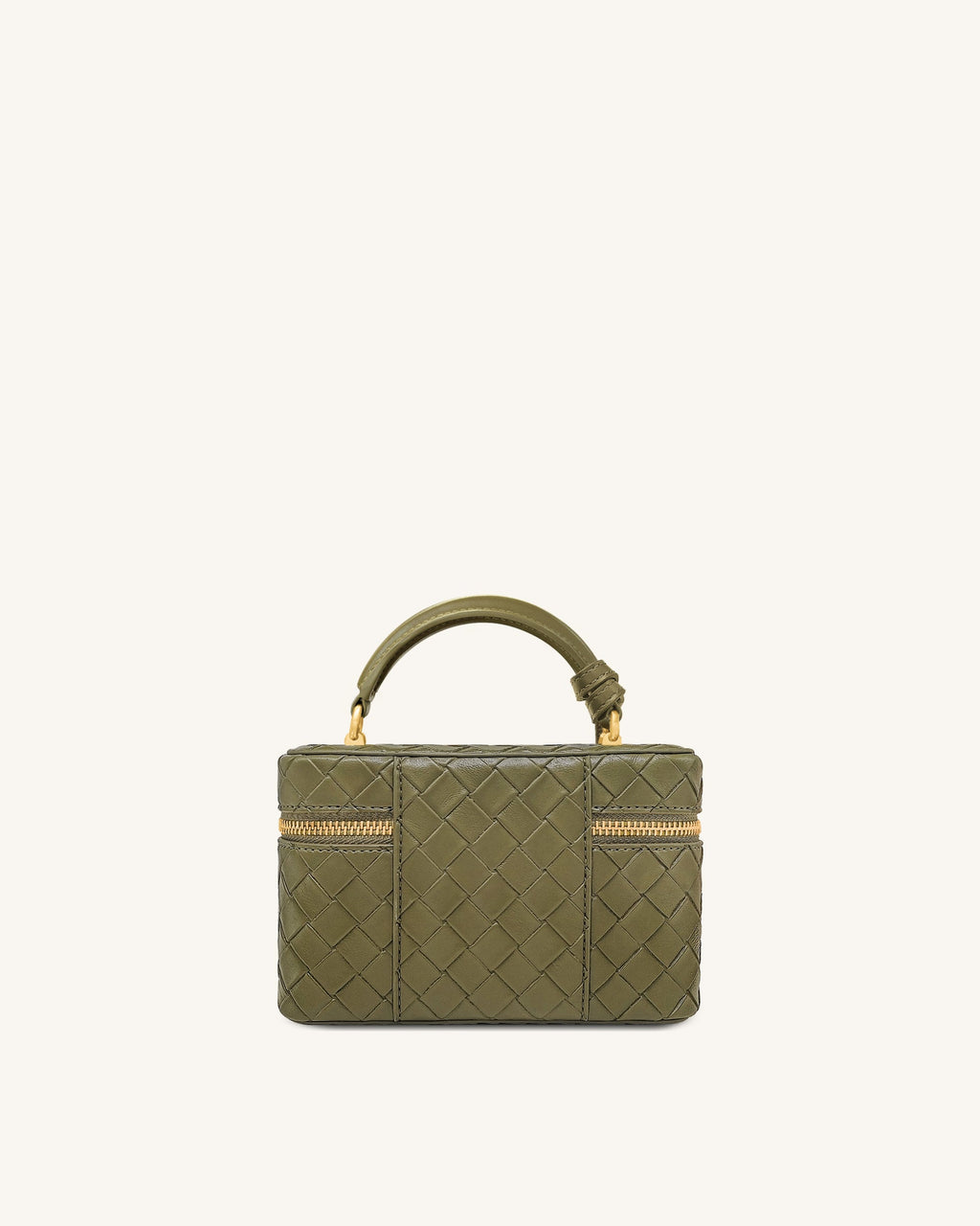 Cleo Woven Texture Box Shape Top Handle Bag