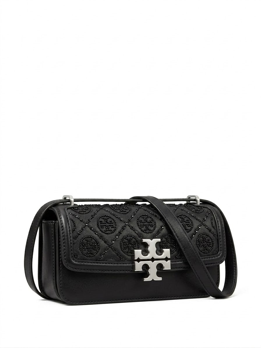 ELEANOR T MONOGRAM SHOULDER BAG