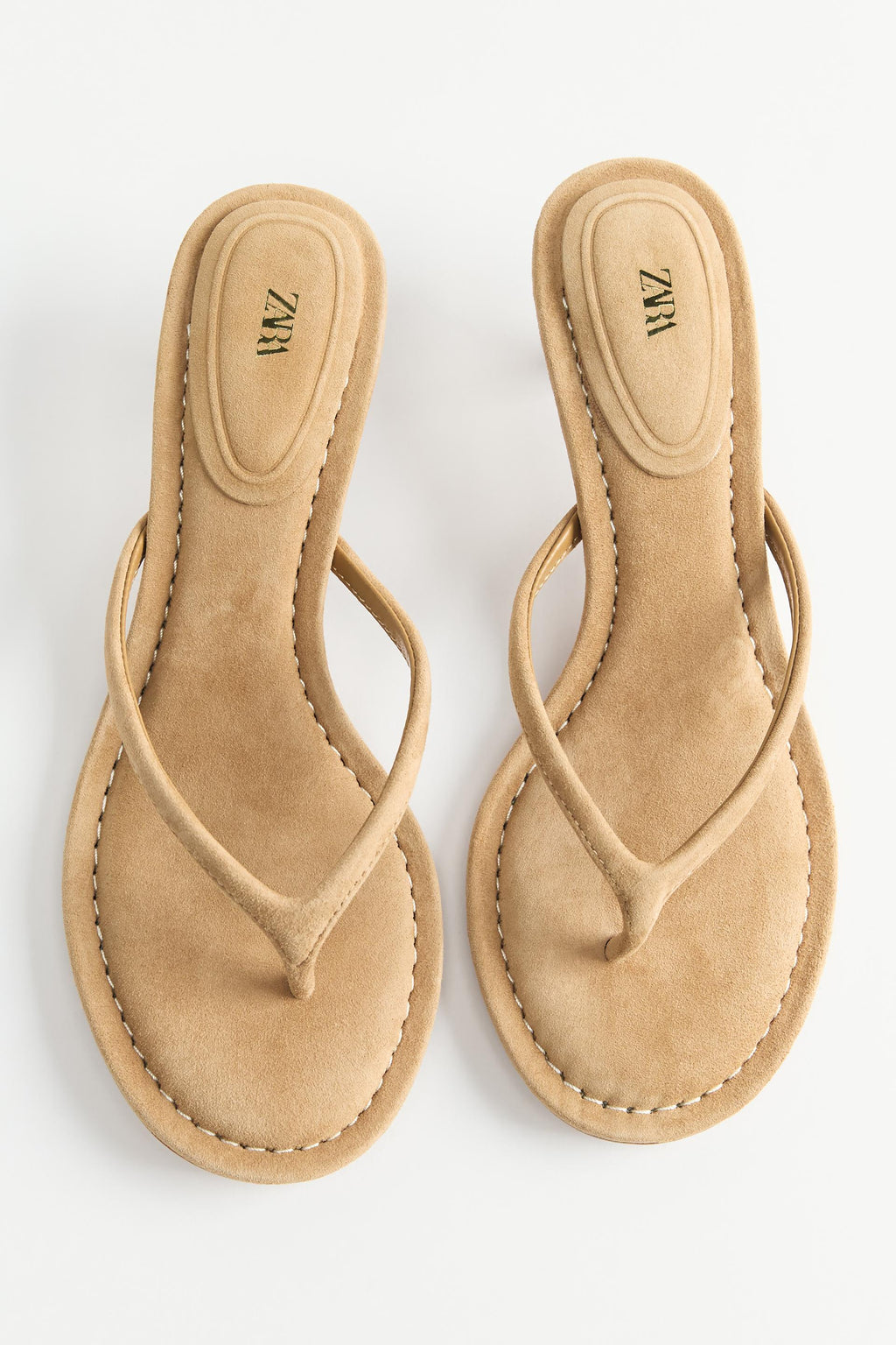 SPLIT SUEDE HEELED SANDALS