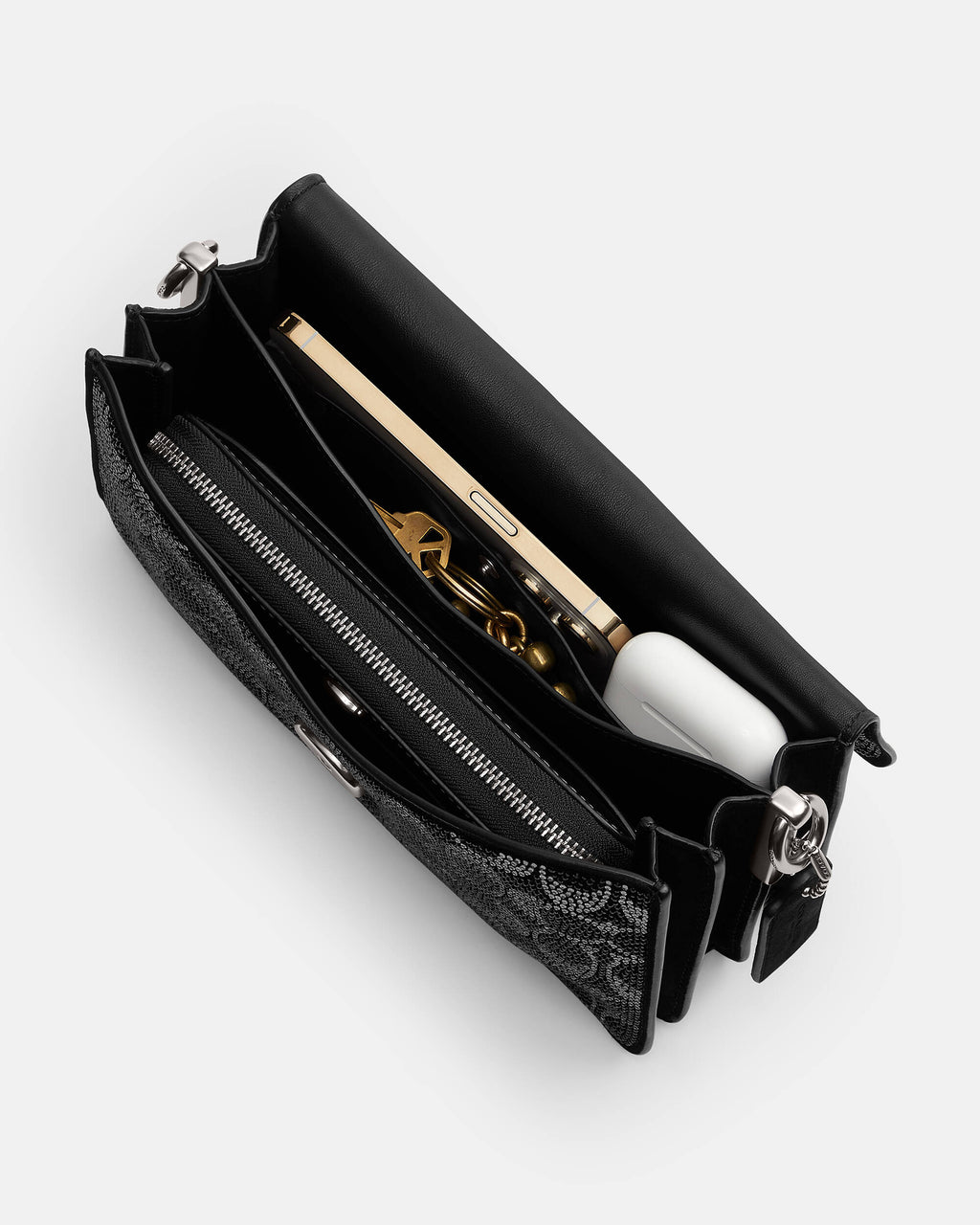 Crystal Suede Signature C Tabby Shoulder Bag 26