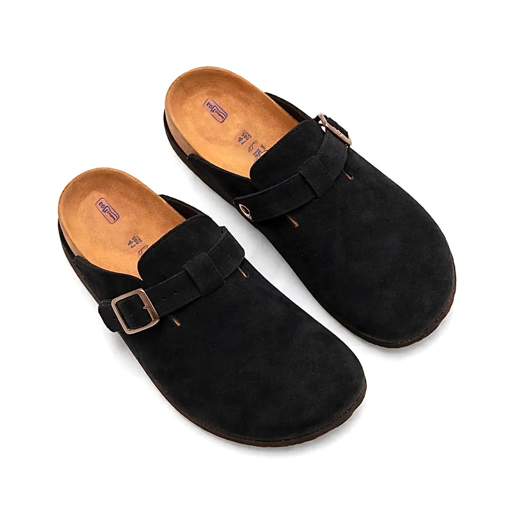 SUEDE BOSTON CLOGS