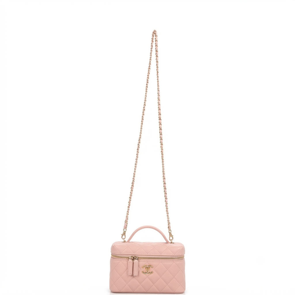 Top Handle Long Vanity Case with Chain
