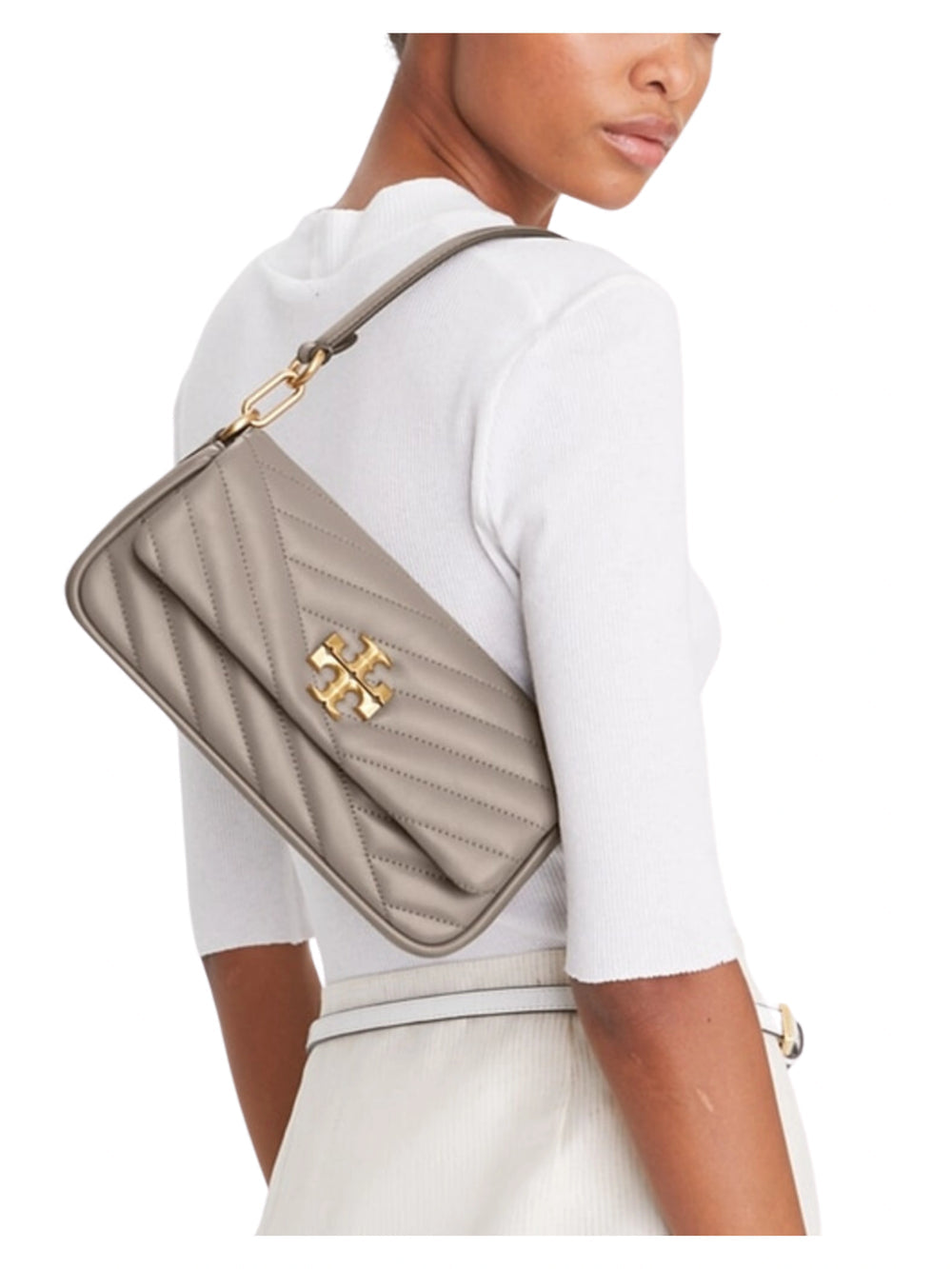 SMALL KIRA CHEVRON FLAP SHOULDER BAG