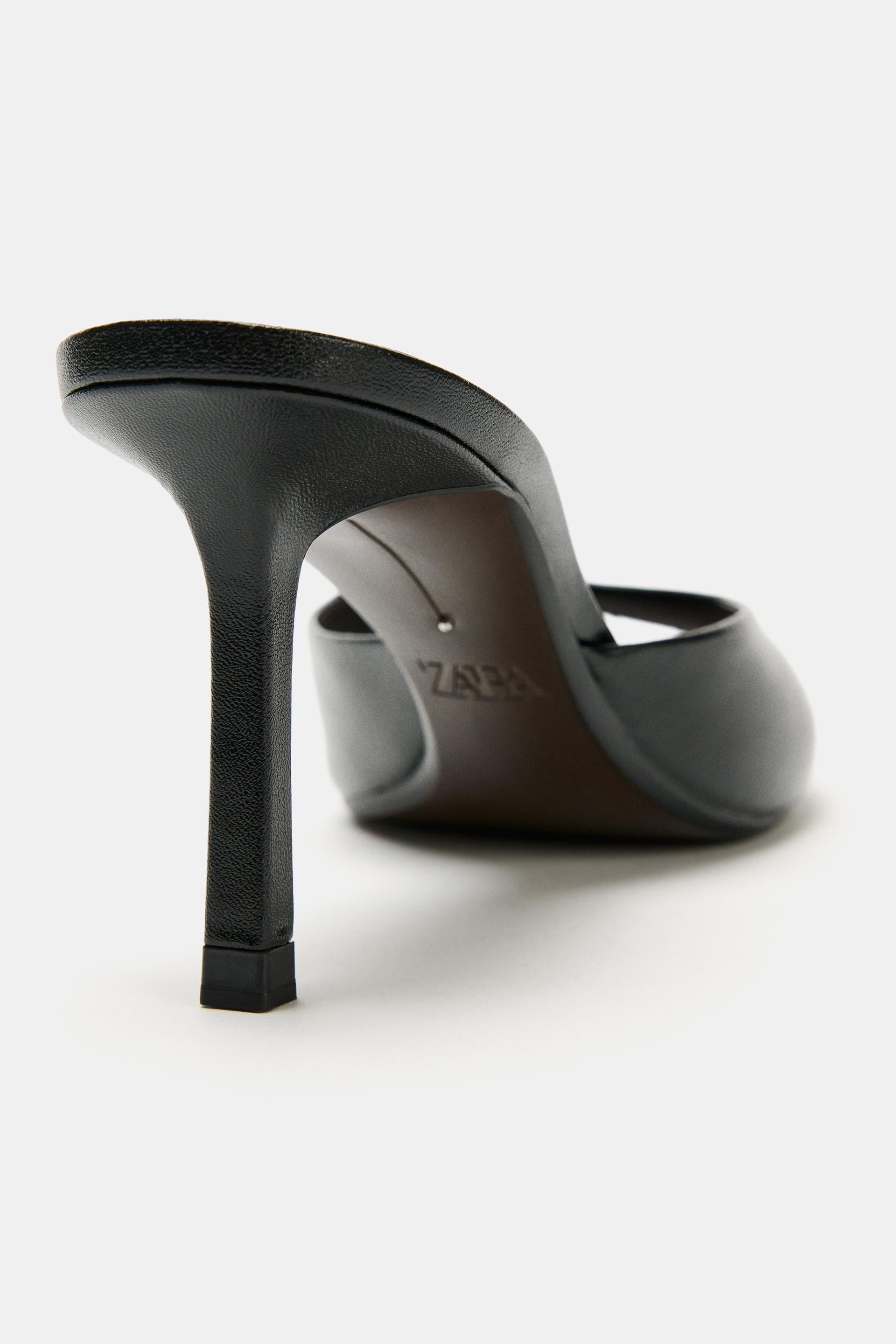 LEATHER HEELED MULES