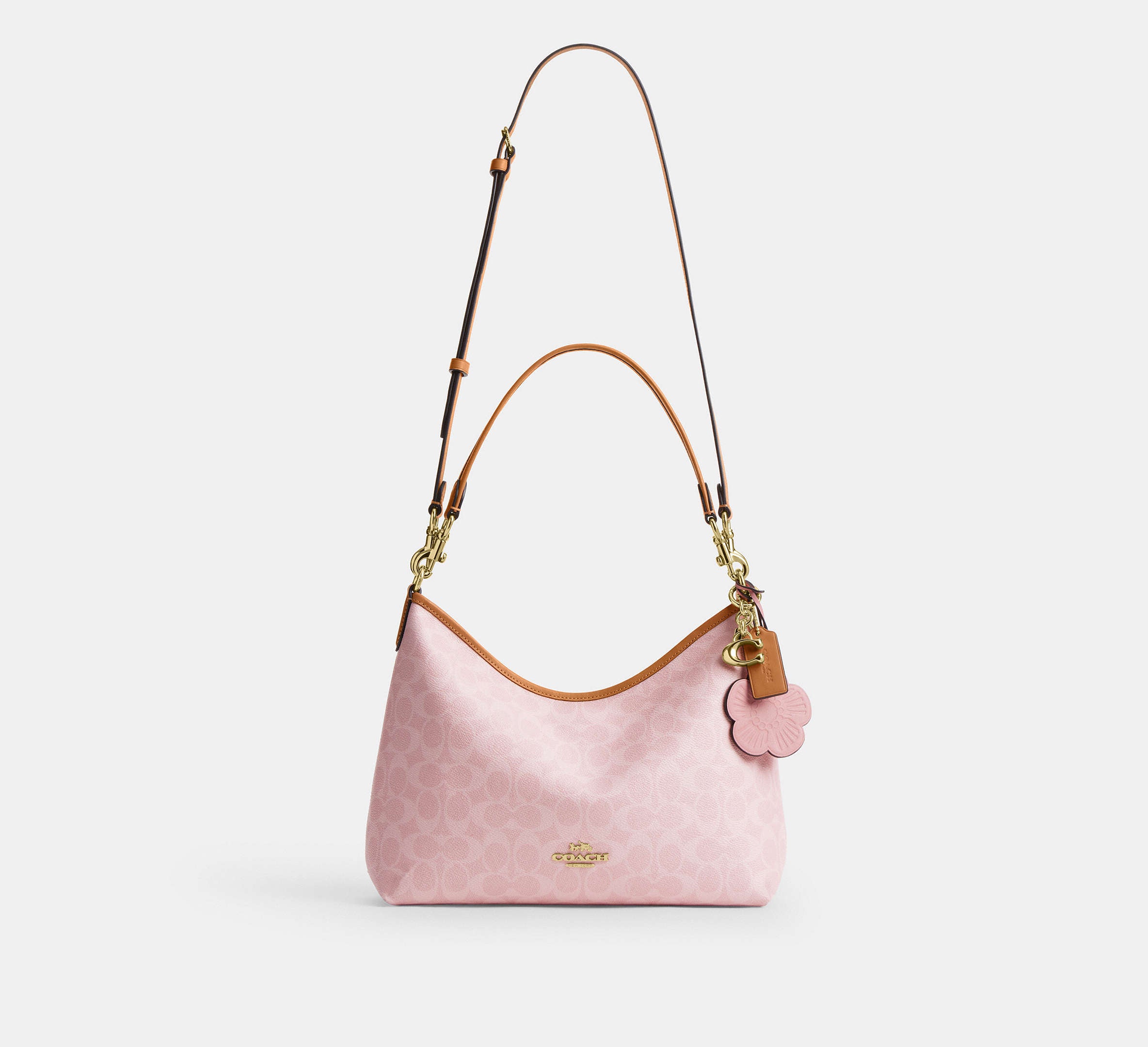 Laurel Shoulder Bag In Signature Canvas With Charms