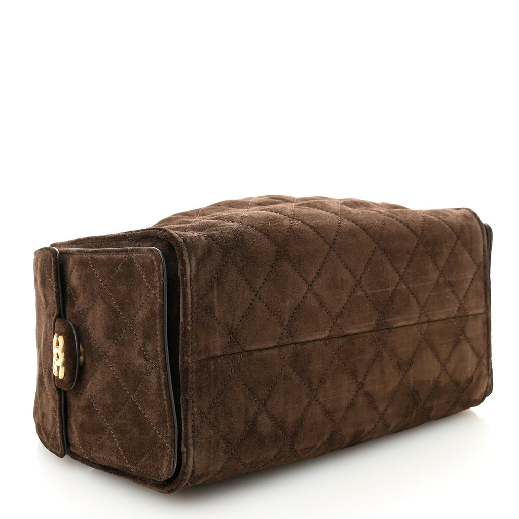 Suede Quilted Small Chanel 25 Handbag