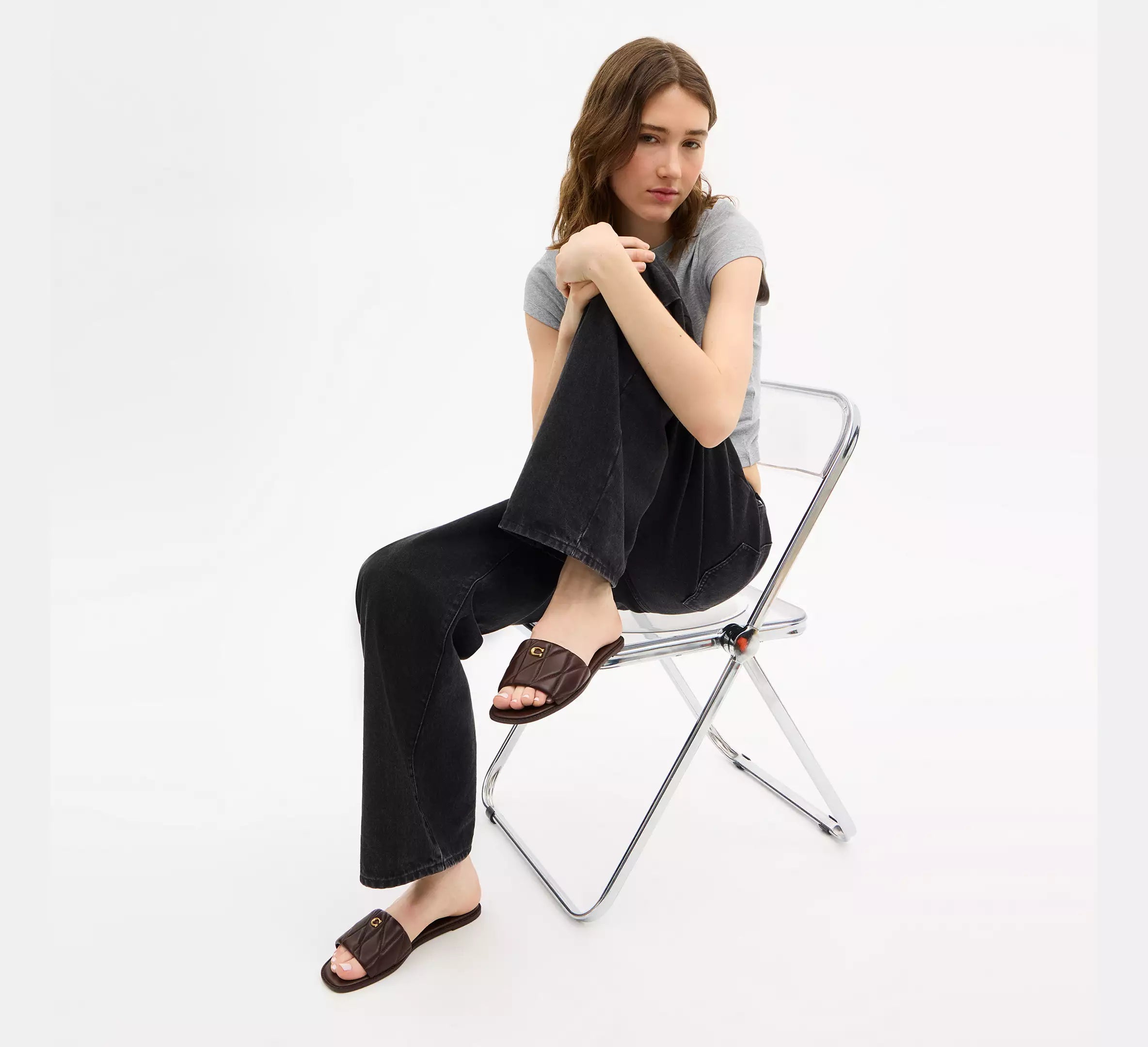 Holly sandal with quilting