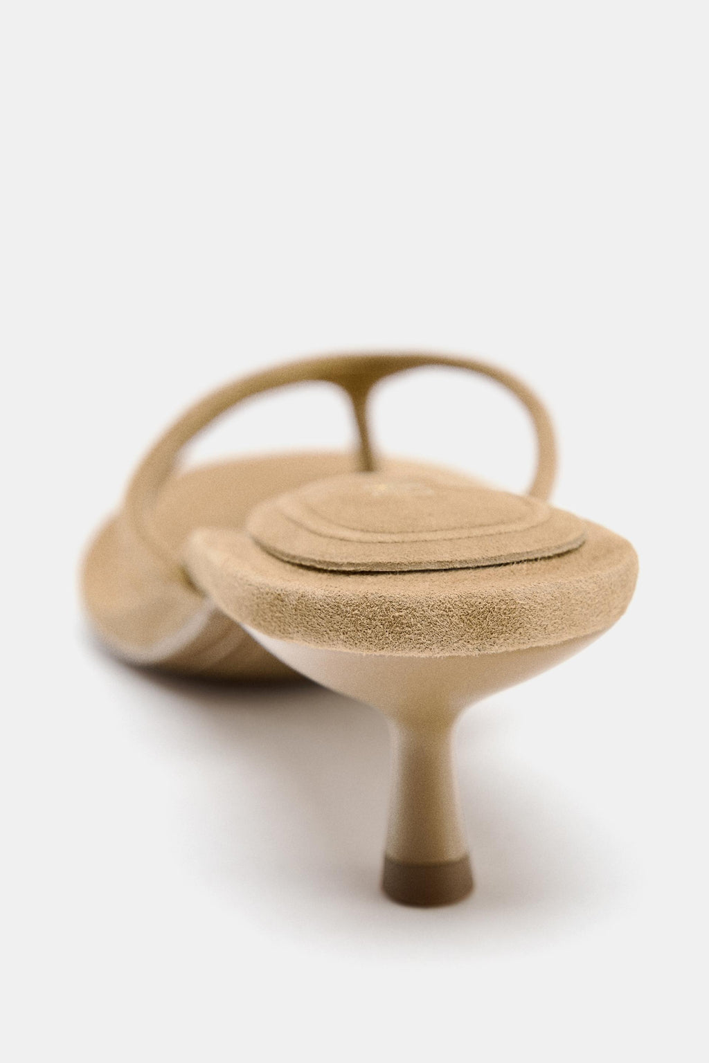 SPLIT SUEDE HEELED SANDALS