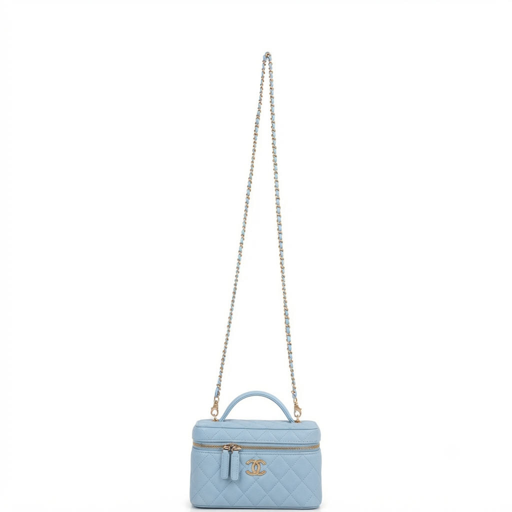 Top Handle Long Vanity Case with Chain