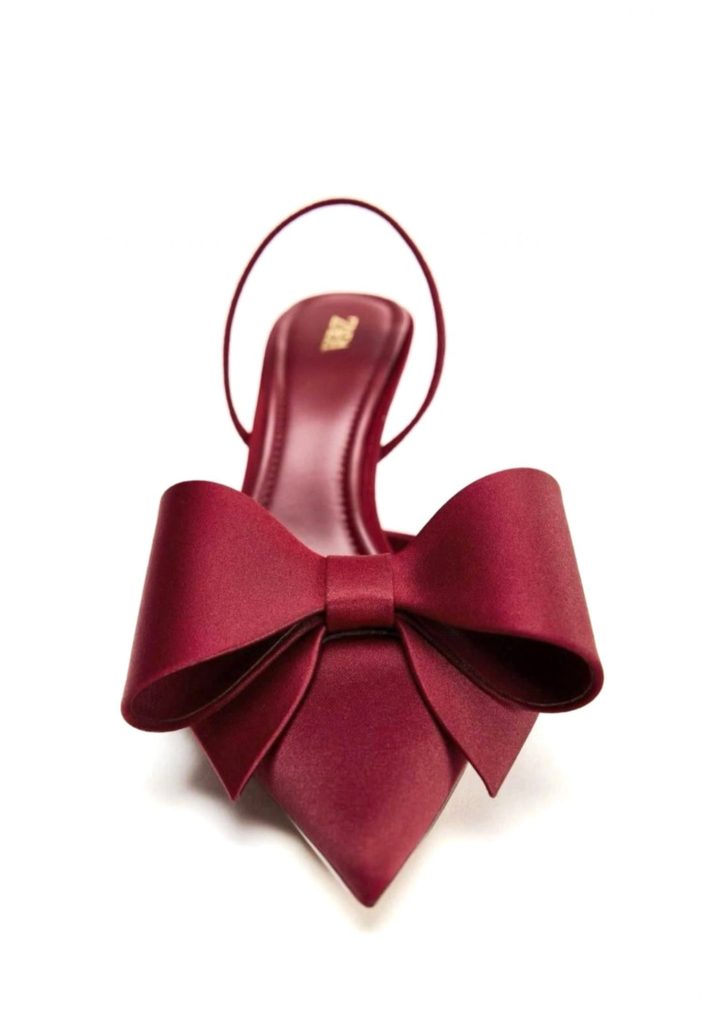 SATIN HEELS SHOES WITH A BOW