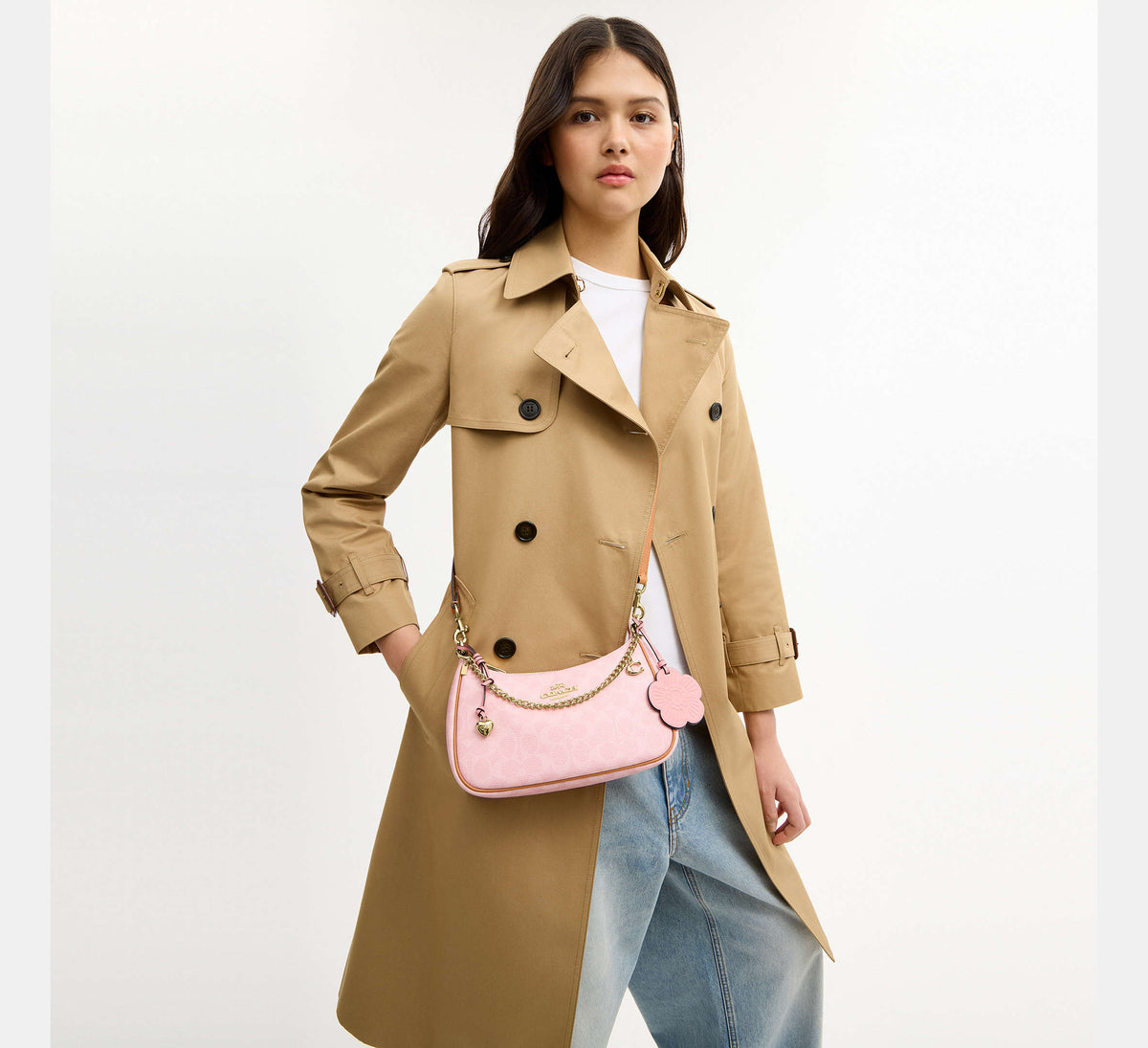 Teri bag in signature canvas with charms