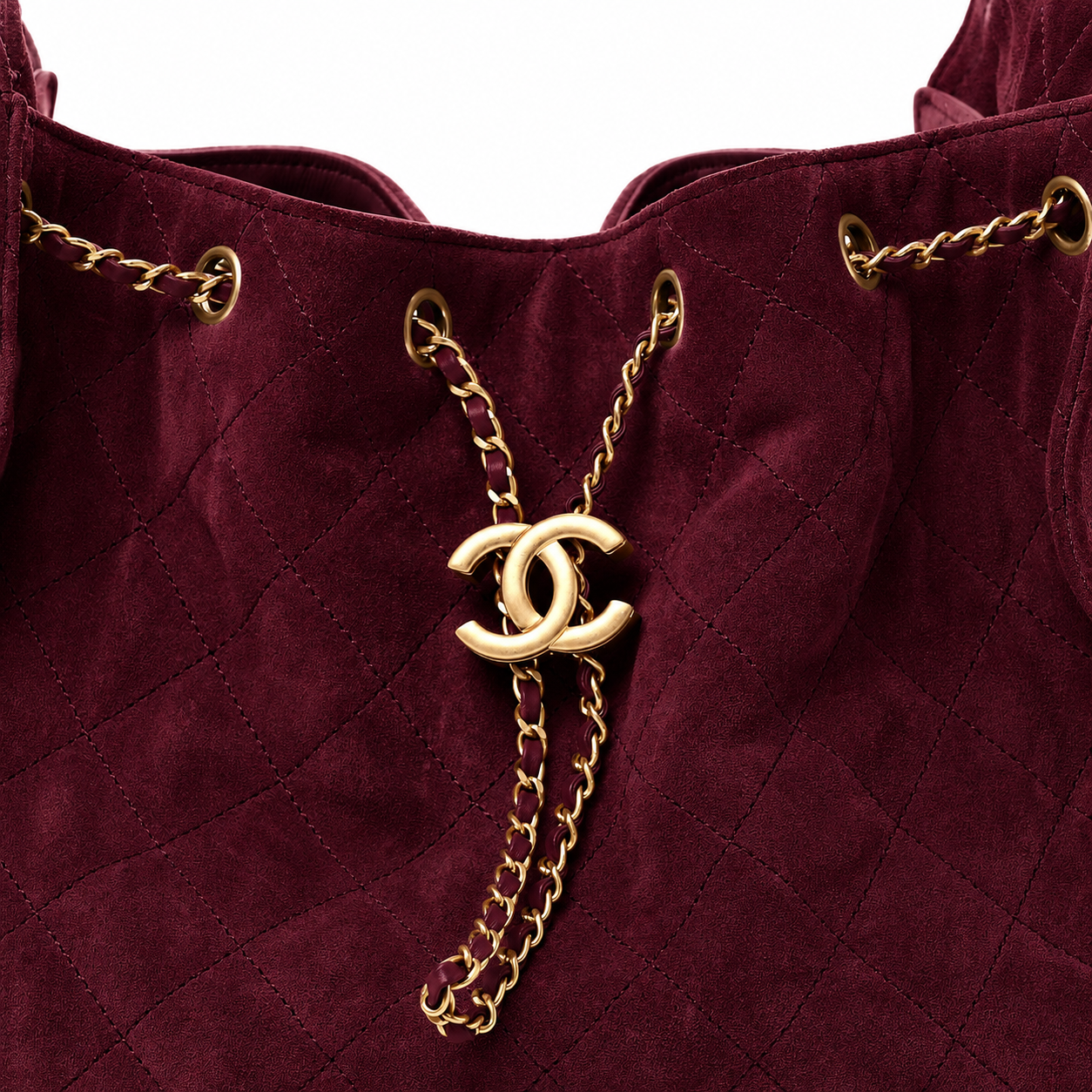 Suede Quilted Small Chanel 25 Handbag