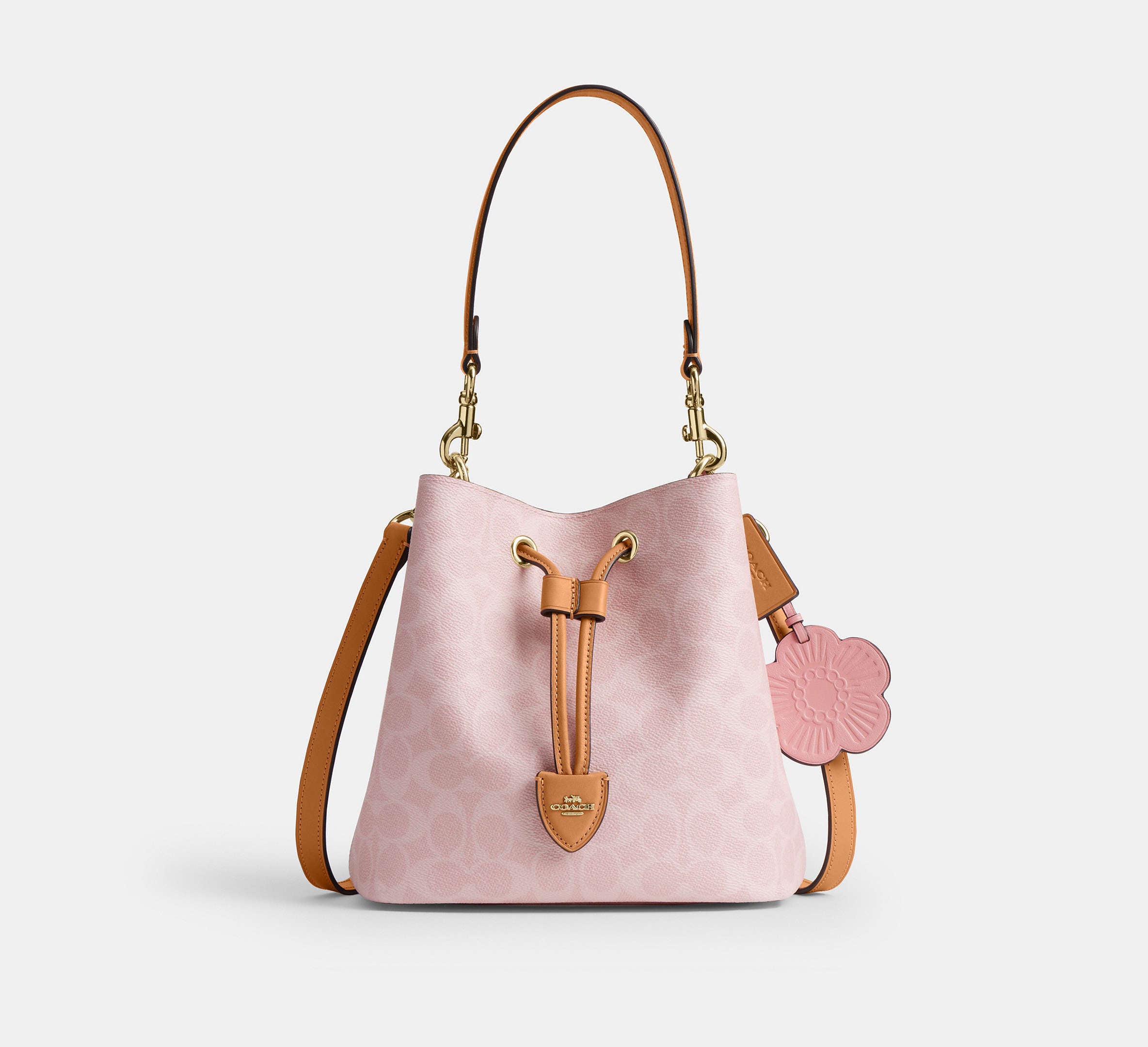 Rowan Bucket Bag In Signature Canvas With Charms