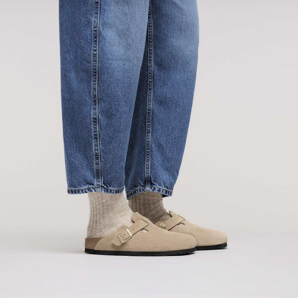 SUEDE BOSTON CLOGS