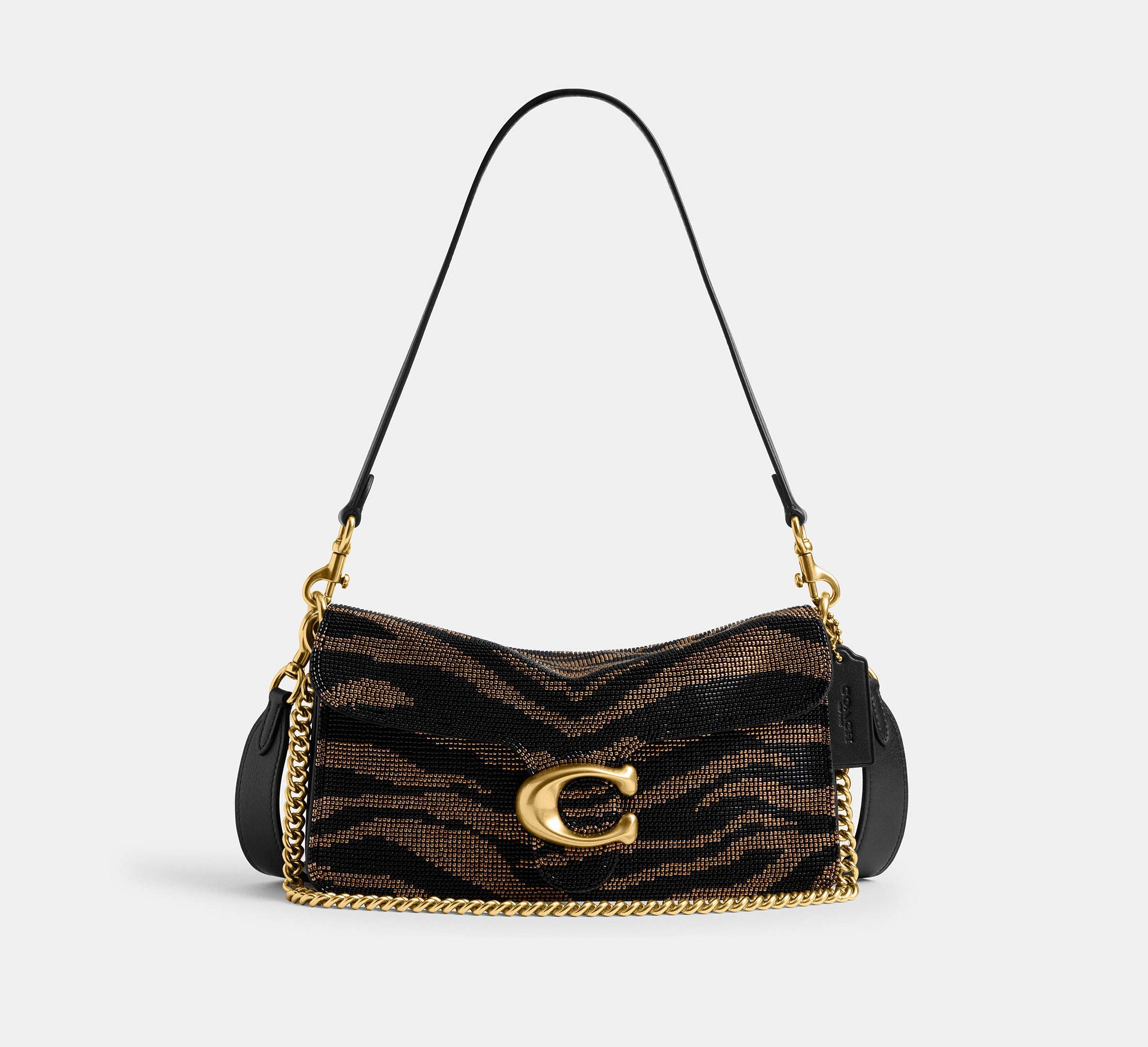 Tabby Shoulder Bag 26 With Beaded Tiger
